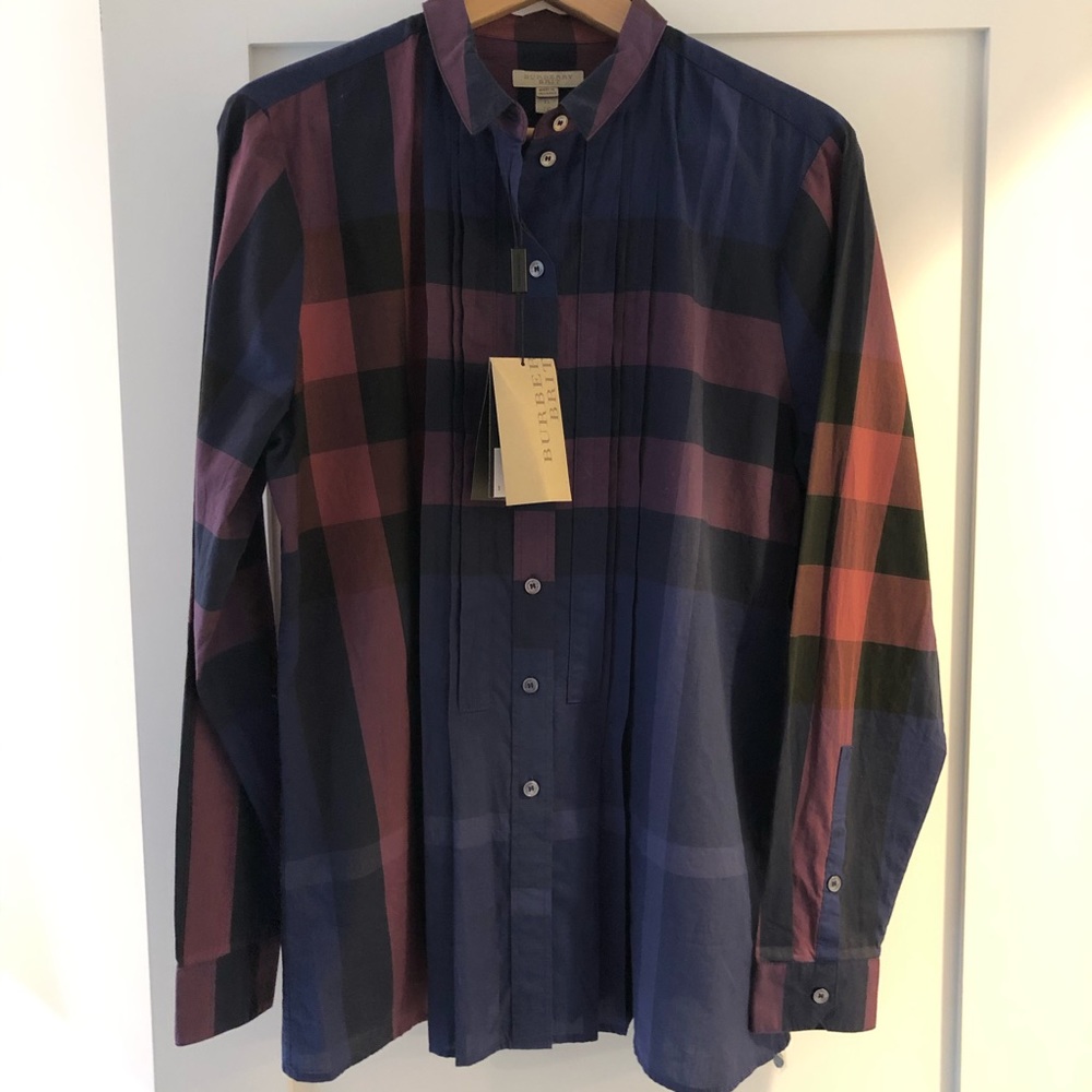 Burberry plaid button-up